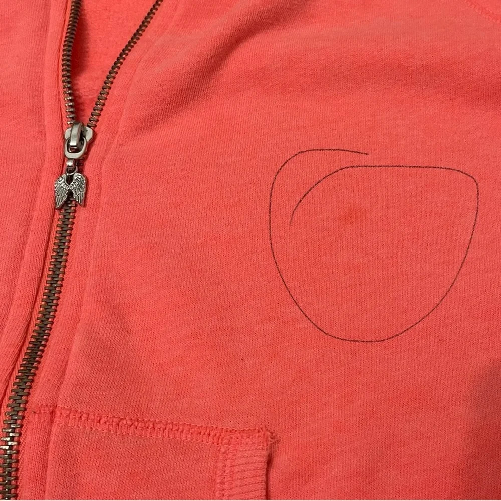 Victoria’s Secret zip up hoodie fluorescent hot pink sz XS (b1) - Picture 13 of 16